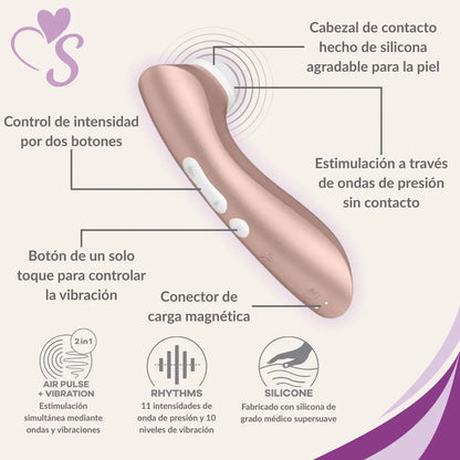 Satisfyer Pro 2 + plus color oro rosado características generales