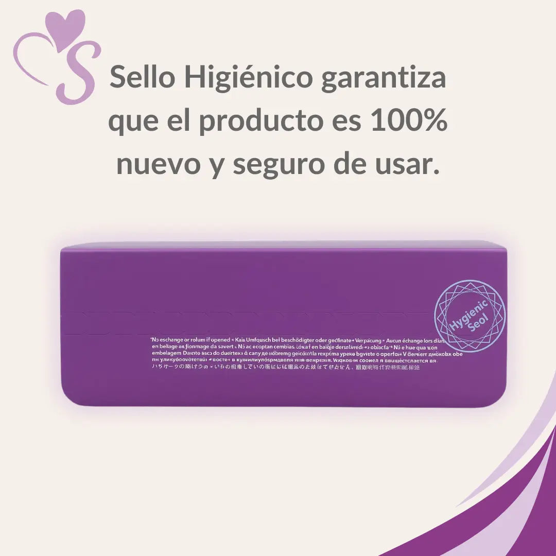 Satisfyer Penguin color negro con blanco vista frontal de la caja mostrando el sello higiénico