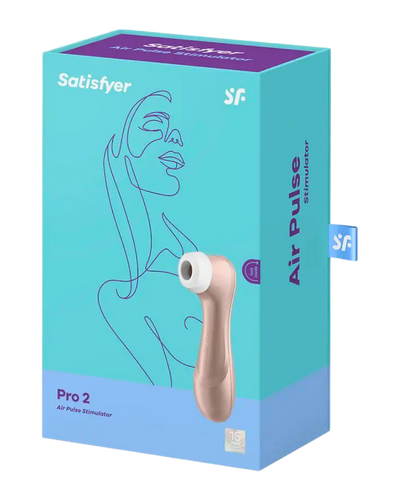 Satisfyer Pro 2 color oro rosado y caja color azul