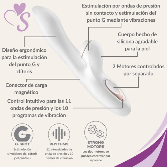 Satisfyer Pro + G-Spot color blanco caracteristicas generales