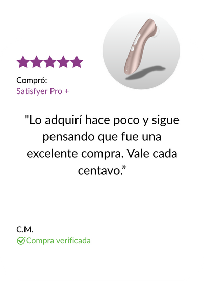 Testimonio positivo Satisfyer Pro 2 + plus